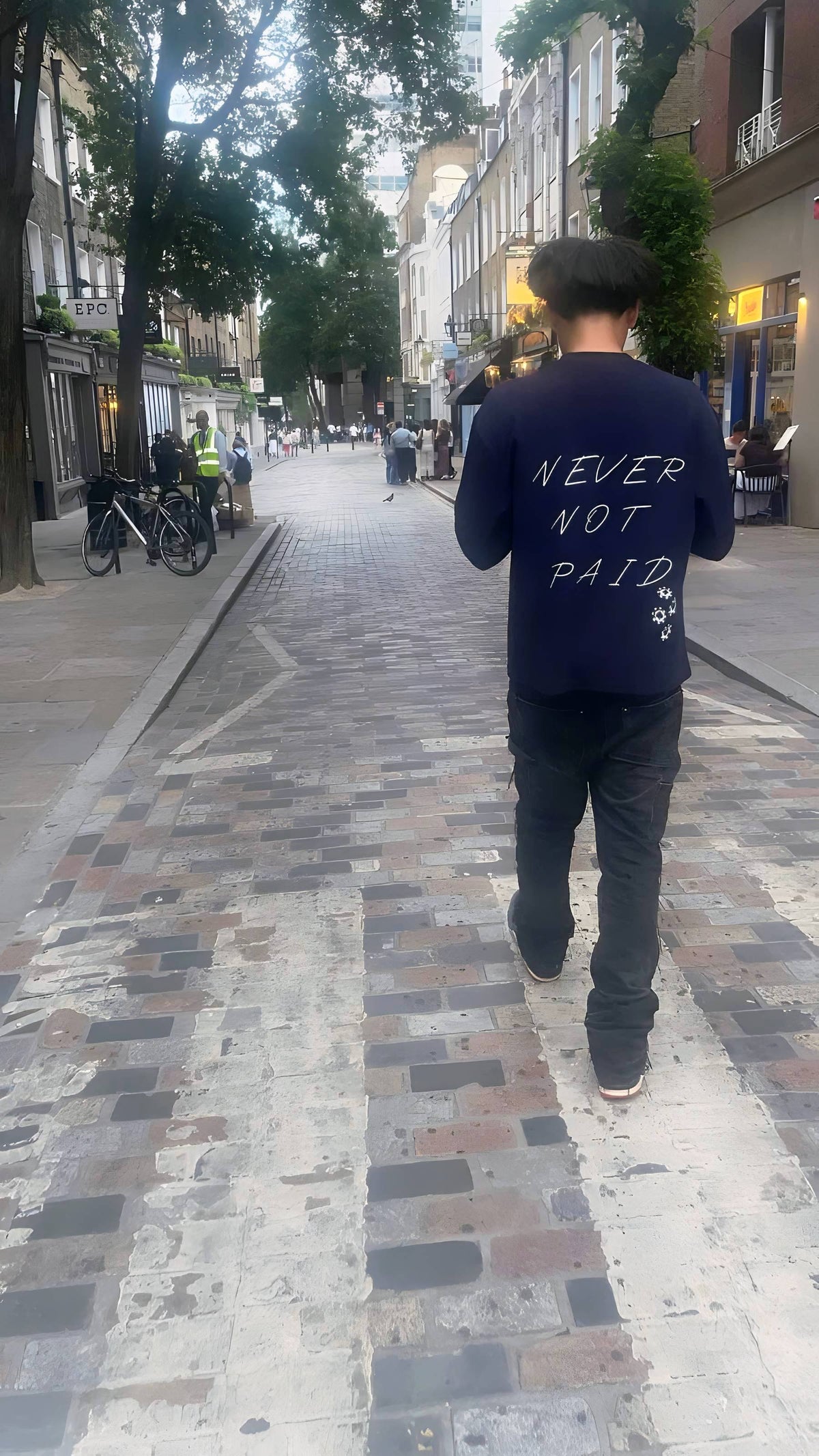 BLUE NEVER NOT PAID LONGSLEEVE