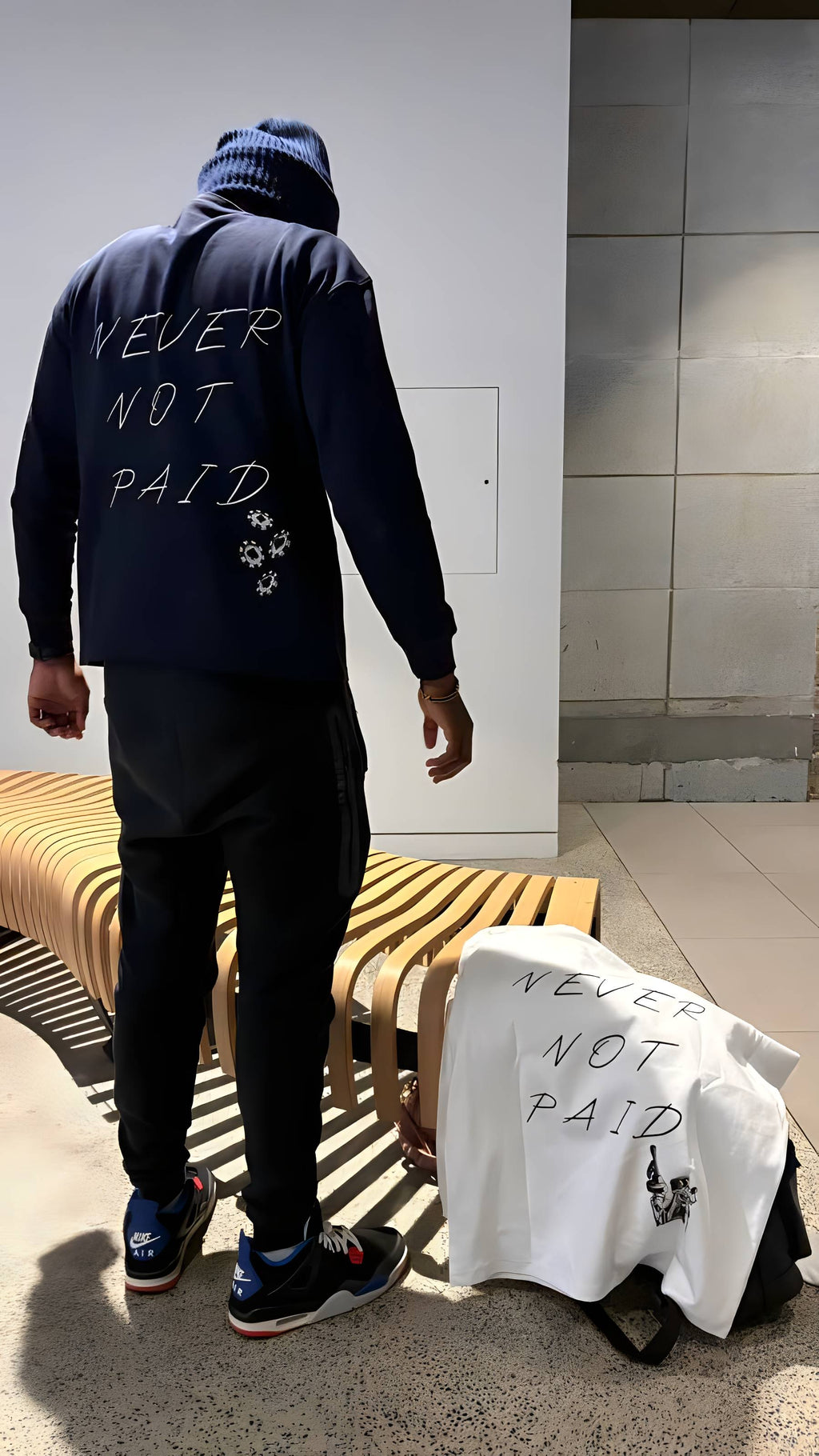 BLUE NEVER NOT PAID LONGSLEEVE