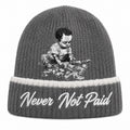 (GREY) Never not paid - money moves beanie