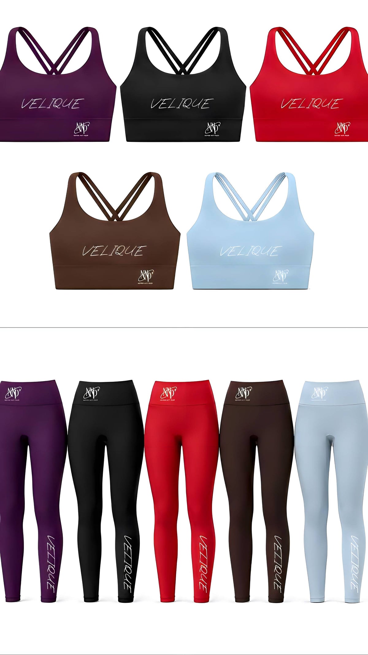 (Matching set) Strappy Criss-Cross Sports Bra   +    High Waisted Yoga Leggings