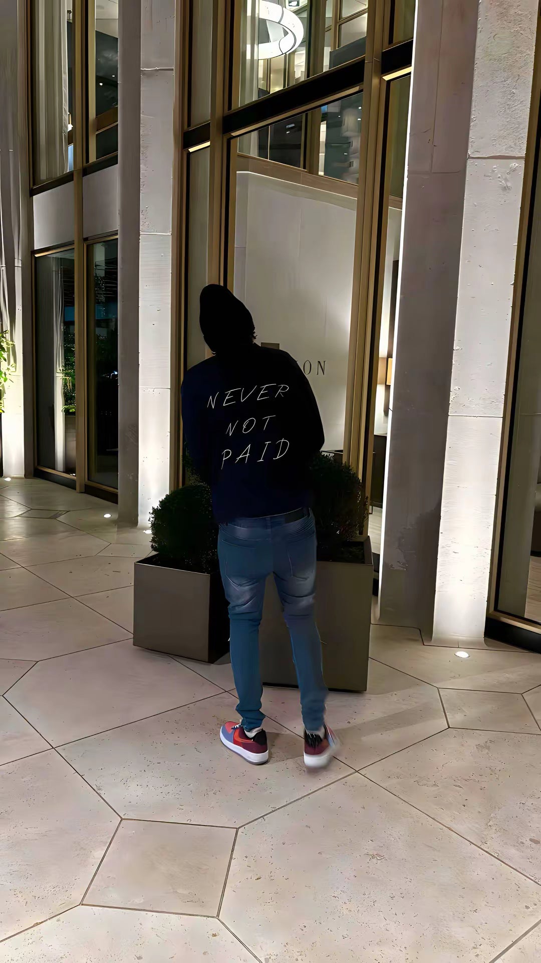 BLUE NEVER NOT PAID LONGSLEEVE