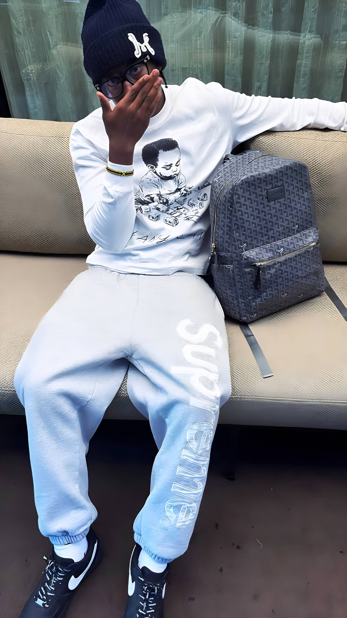 NEVER NOT PAID WHITE LONGSLEEVE