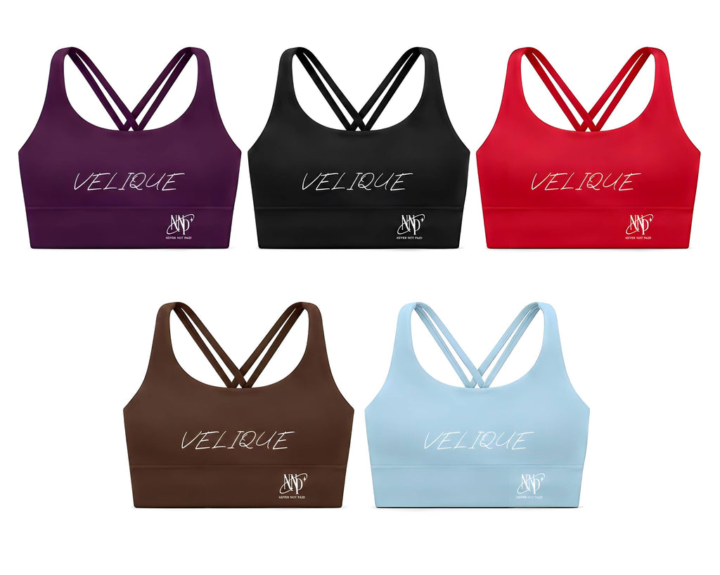 (Matching set) Strappy Criss-Cross Sports Bra   +    High Waisted Yoga Leggings