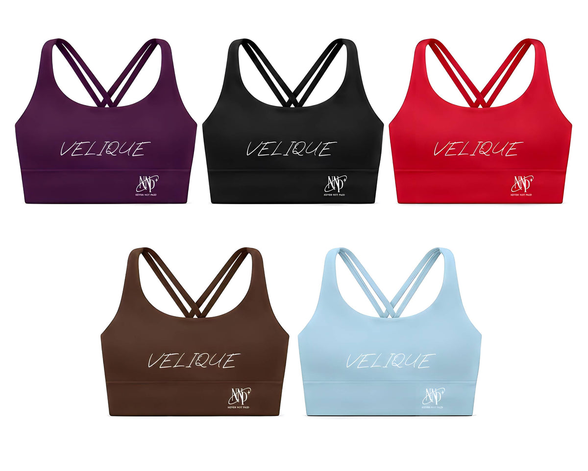 (Matching set) Strappy Criss-Cross Sports Bra   +    High Waisted Yoga Leggings
