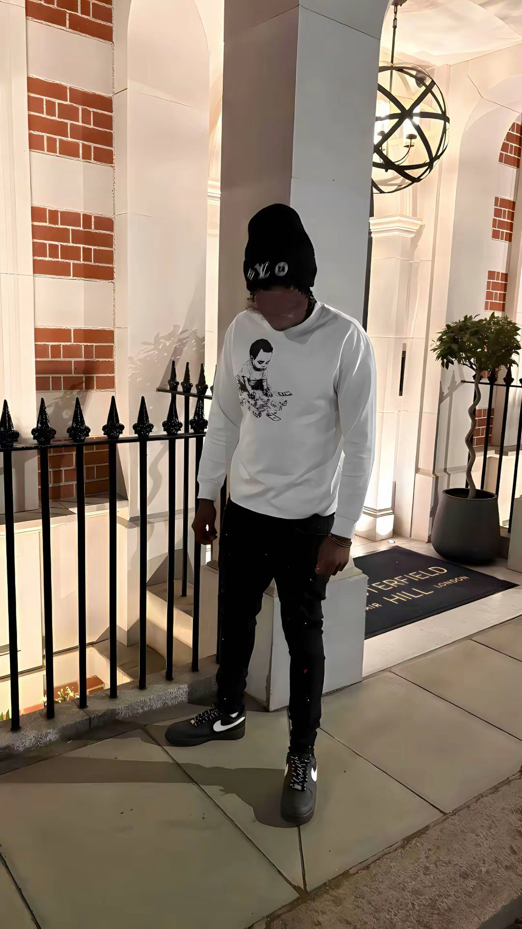 Old season white NEVER NOT PAID LONGSLEEVE