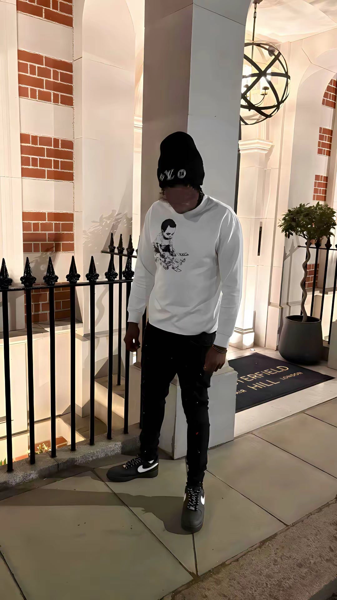 Old season white NEVER NOT PAID LONGSLEEVE