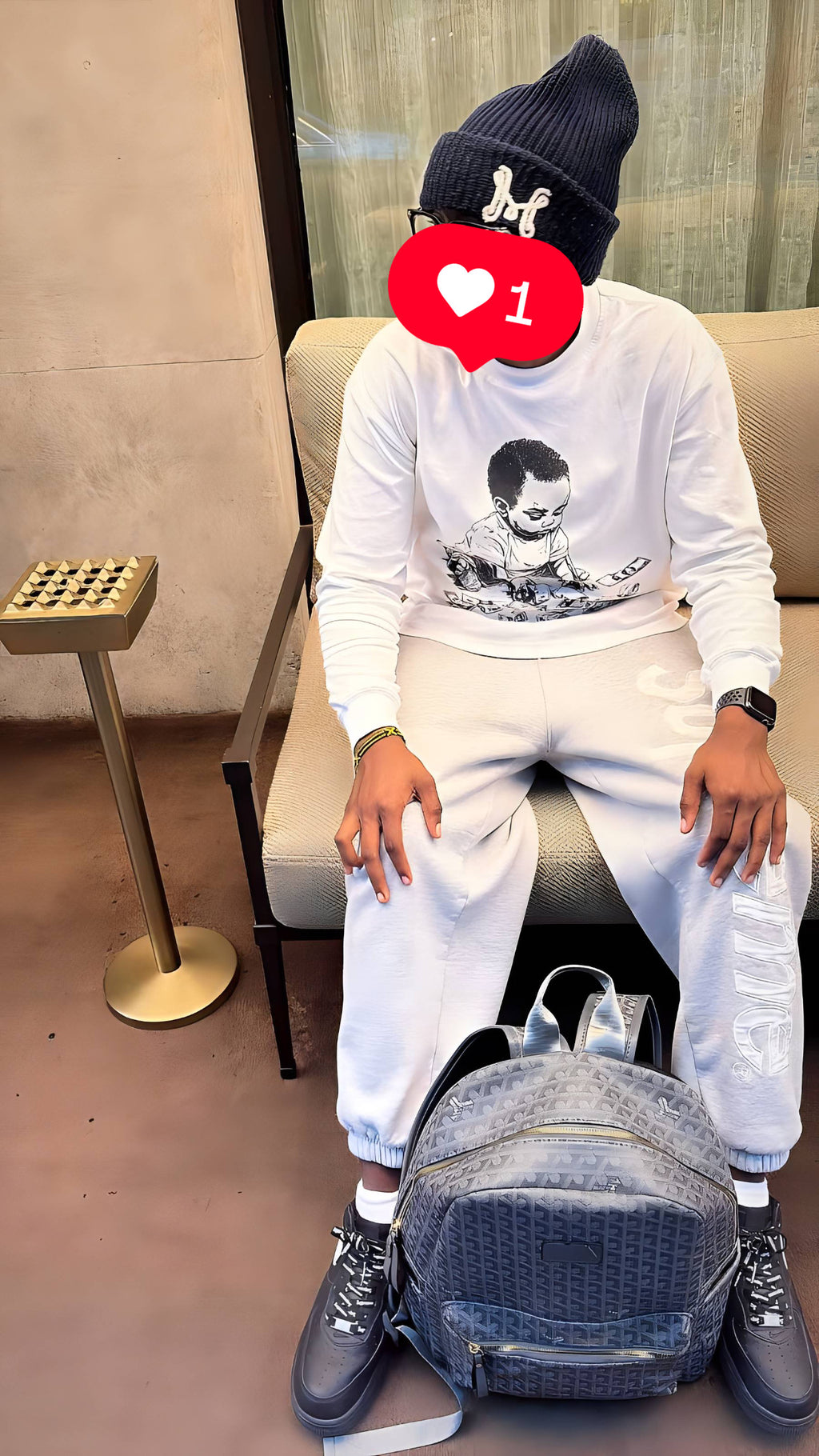 NEVER NOT PAID WHITE LONGSLEEVE