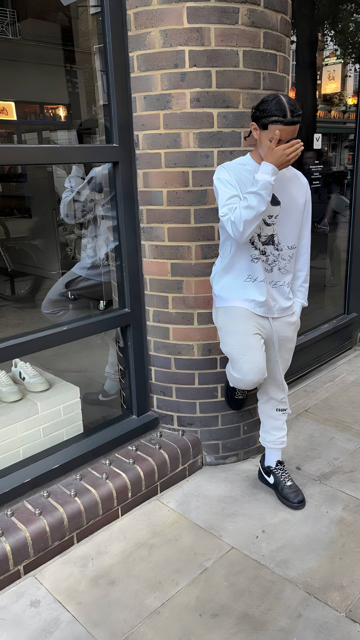 NEVER NOT PAID WHITE LONGSLEEVE