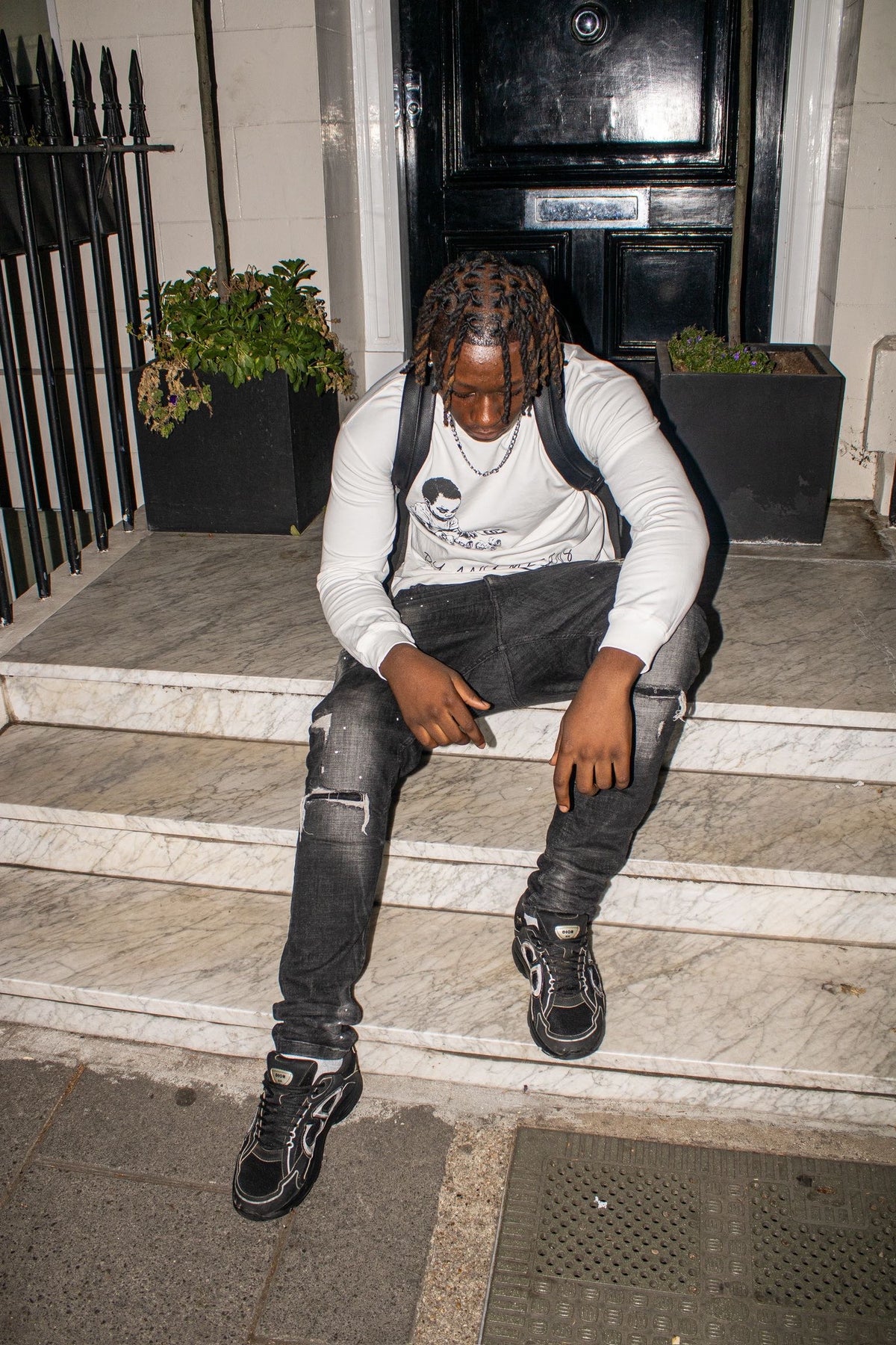 Old season white NEVER NOT PAID LONGSLEEVE