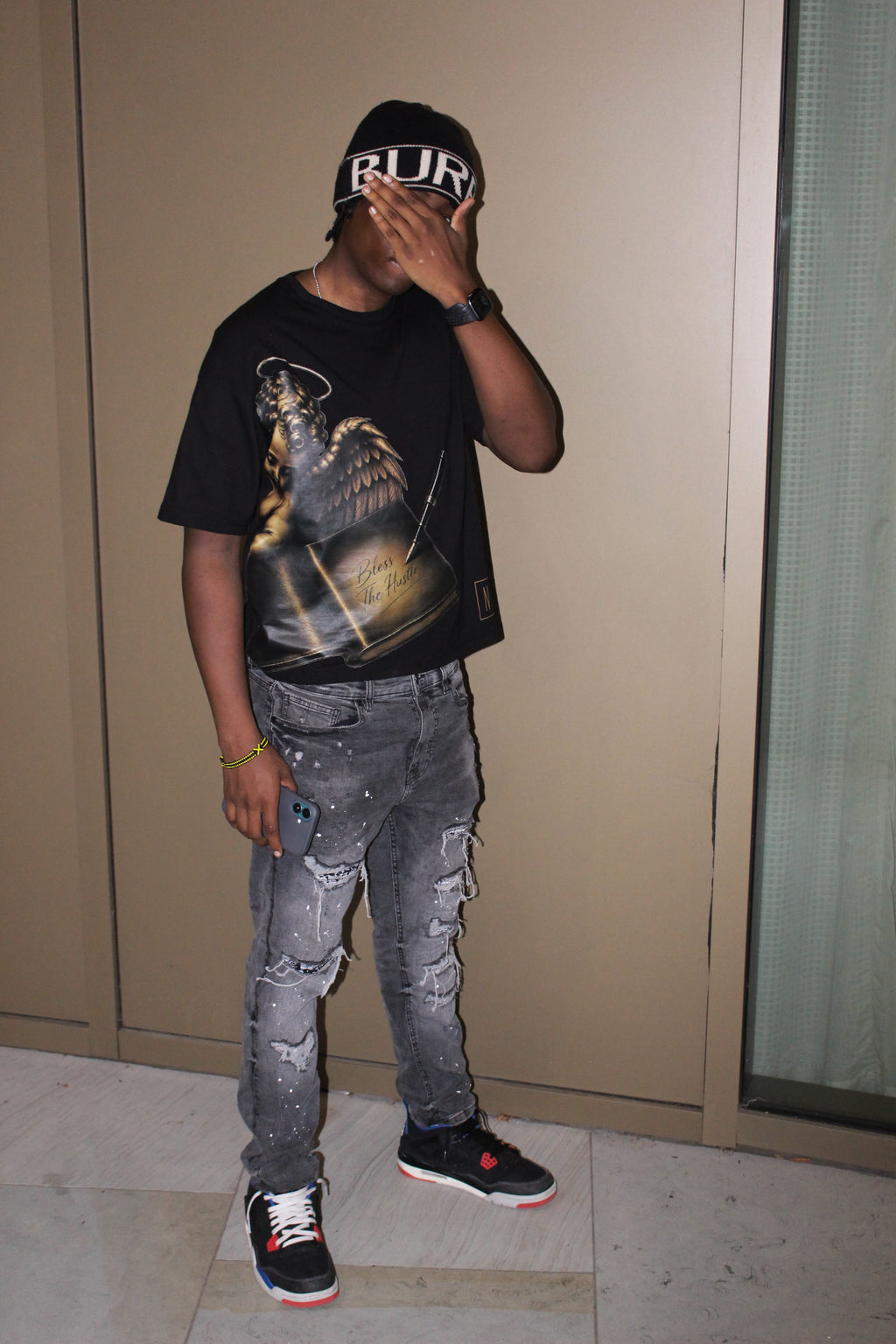 Bless the hustle x never not paid TEE