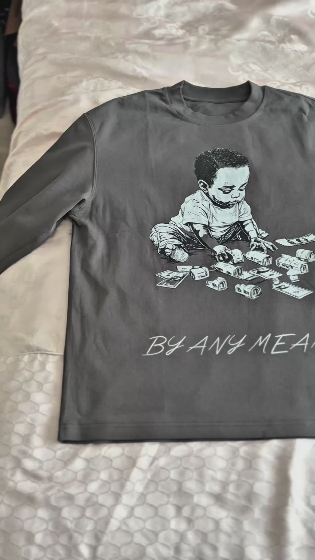 GREY NEVER NOT PAID LONGSLEEVE